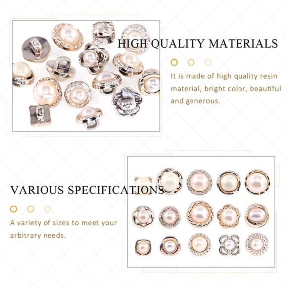 150 Piece Assorted Pearl Buttons Resin White Shank Button Come with Storage Case - Picture 7 of 7